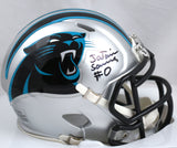 Ja'Tavion Sanders Autographed Carolina Panthers Speed Mini Helmet-Beckett W Holo