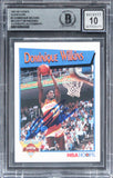 Hawks Dominique Wilkins Signed 1991 Hoops Slam Dunk #2 Card Auto 10! BAS Slabbed