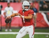 Kyler Murray Autographed Cardinals Close Up Passing 16x20 Photo- Beckett W *Blk