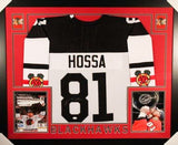 Marian Hossa Signed Chicago Blackhawks 35x43 Custom Framed Jersey (JSA COA)