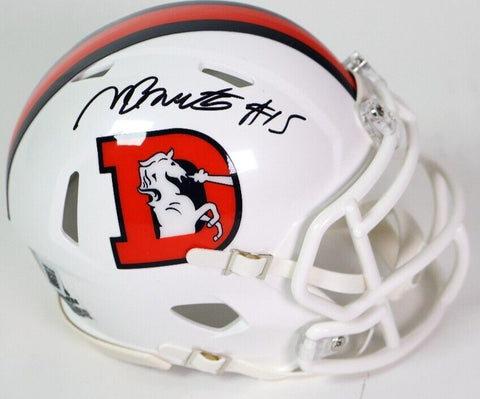 Nik Bonitto Autographed Denver Broncos Snowcapped Mini Helmet BAS COA