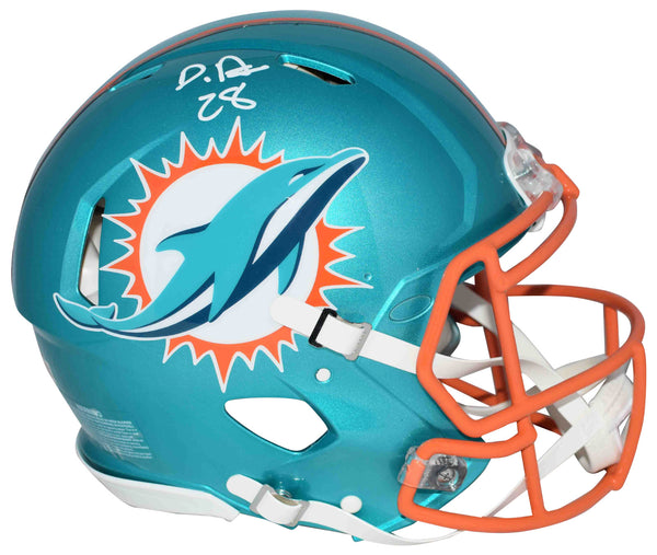 DE'VON DEVON ACHANE SIGNED MIAMI DOLPHINS FLASH AUTHENTIC SPEED HELMET BECKETT