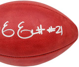 EZEKIEL ELLIOTT AUTOGRAPHED NFL LEATHER FOOTBALL COWBOYS BECKETT QR 203012