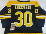 Gerry Cheevers Signed Boston Bruins Jersey Inscribed "HOF 85" (JSA COA) Goalie