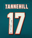 DOLPHINS RYAN TANNEHILL AUTOGRAPHED SIGNED FRAMED TEAL NIKE JERSEY PSA/DNA 90504