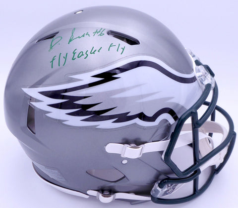 DeVonta Smith Auto Eagles Flash Full Size Auth Helmet Fly Smudged Beckett 30088