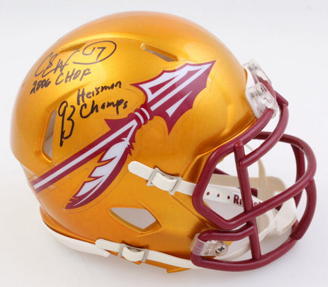 Charlie Ward Signed Florida State Seminoles Speed Mini Helmet 2 Inscriptions /QB