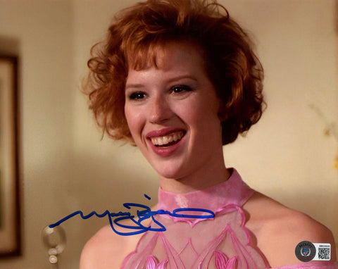 Molly Ringwald Autographed/Signed Pretty in Pink 8x10 Photo Beckett 46900