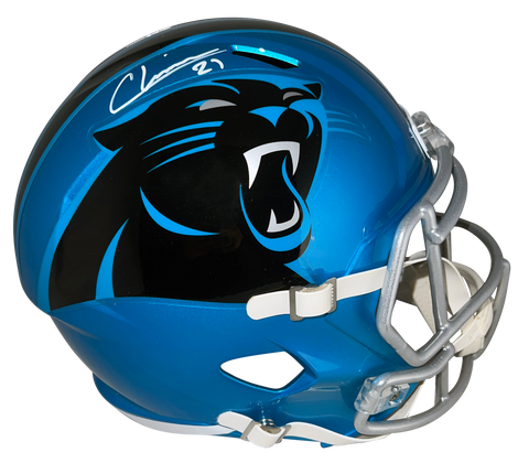 JEREMY CHINN SIGNED CAROLINA PANTHERS FLASH FULL SIZE SPEED HELMET BECKETT