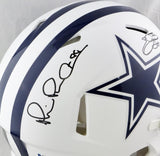 Irvin, Smith, Aikman Signed Cowboys F/S Flat White Authentic Helmet - BA W Auth
