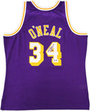 LAKERS SHAQUILLE O'NEAL AUTOGRAPHED M&N 1996-97 HWC JERSEY XL BECKETT 235514