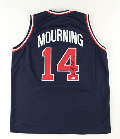 Alonzo Mourning Signed Team USA Jersey (JSA COA) 2000 Sydney Summer Olympics