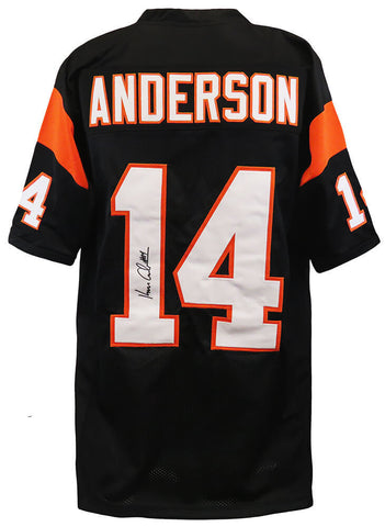 Ken Anderson (BENGALS) Signed Black Custom Football Jersey - (SCHWARTZ COA)