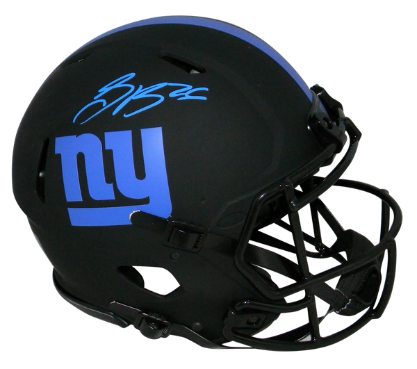 SAQUON BARKLEY SIGNED NEW YORK GIANTS F/S ECLIPSE AUTHENTIC SPEED HELMET BECKETT