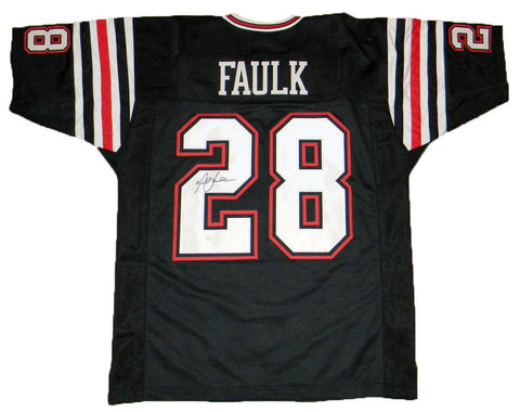 MARSHALL FAULK SIGNED AUTOGRAPHED SAN DIEGO STATE AZTECS #28 BLACK JERSEY JSA