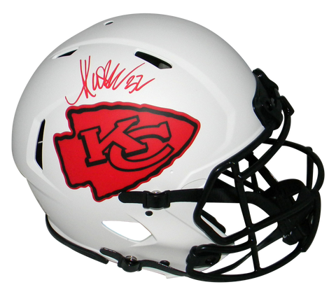 MARCUS ALLEN SIGNED KANSAS CITY CHIEFS LUNAR AUTHENTIC SPEED HELMET BECKETT