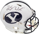 ZACH WILSON AUTOGRAPHED BYU WHITE FULL SIZE AUTHENTIC HELMET BECKETT 193494