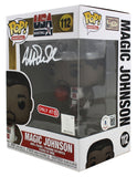 Lakers Magic Johnson Signed USA Basketball #112 Funko Pop Vinyl Figure BAS Wit