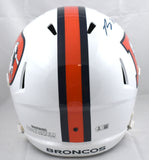 Bo Nix Autographed Denver Broncos F/S Alternate Speed Helmet- Beckett W Hologram