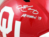 Kyler Murray Autographed Oklahoma Sooners F/S Speed Helmet w/ HT- Beckett W Auth