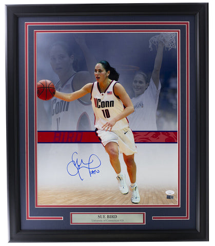 Sue Bird Signed Framed 16x20 UConn Huskies Collage Photo JSA Steiner