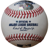 Adolis Garcia Autographed Texas Rangers OML Baseball Insc. FAN 46635