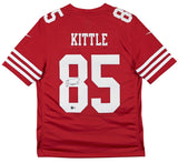 49ers George Kittle Authentic Signed Red Nike Limited Jersey BAS Witnessed