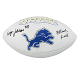 Kerryon Johnson Autographed/Signed Detroit Lions Embroidered NFL Football