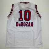 Autographed/Signed DeMar DeRozan Sacramento White KC Retro Jersey Beckett COA