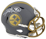 Steelers Hines Ward Authentic Signed Slate Speed Mini Helmet BAS Witnessed