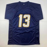 Autographed/Signed Keenan Allen Los Angeles LA Navy Blue Football Jersey JSA COA