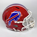 JOSH ALLEN AUTOGRAPHED SIGNED BUFFALO BILLS FS RED REPLICA HELMET BECKETT