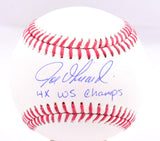 Joe Girardi Autographed OML Baseball w/ 4x WS Champs - Beckett W Holo