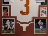 FRAMED TEXAS LONGHORNS QUINN EWERS AUTOGRAPH SIGNED JERSEY BECKETT HOLO