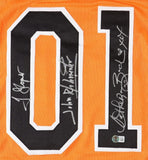 John Schneider, Catherine Bach, Tom Wopat Signed Dukes of Hazzard Jersey Beckett