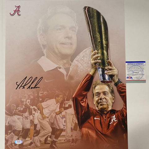 Autographed/Signed Nick Saban Alabama Crimson Tide 16x20 Photo PSA/DNA COA