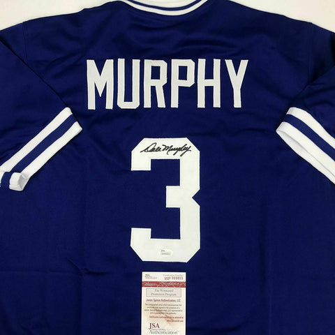 Autographed/Signed DALE MURPHY Atlanta Royal Blue Baseball Jersey JSA COA Auto