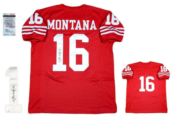 Joe Montana Autographed SIGNED Custom Jersey - JSA Authenticated - Red - SF