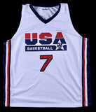 Larry Bird Signed 1992 Team USA White Jersey (Beckett) Boston Celtics Superstar