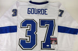 Yanni Gourde Signed Tampa Bay Lightning Jersey (JSA COA) Back/Back Stanley Cups