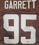 MYLES GARRETT AUTOGRAPHED SIGNED PRO STYLE XL JERSEY BECKETT QR