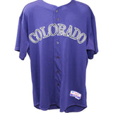 Andres Galarraga Signed Colorado Rockies Purple Majestic Jersey JSA 44649