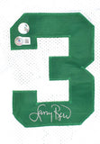 Larry Bird Autographed White Pro Style STAT Jersey-Beckett W Hologram *Silver