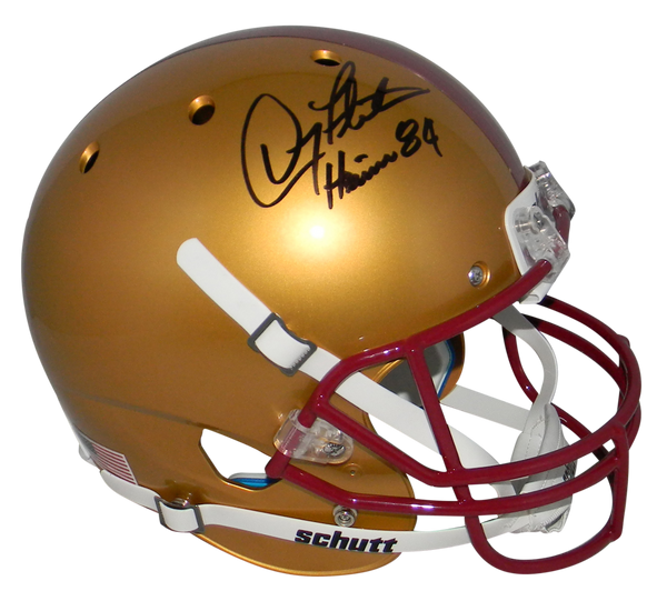 DOUG FLUTIE SIGNED BOSTON COLLEGE EAGLES FULL SIZE HELMET BECKETT W/ HEISMAN 84