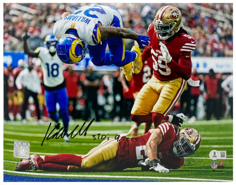 Kyren Williams Autographed "3 TD's 9-22-24" Rams 11" x 14" Photograph Beckett