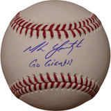 Mike Yazstremski Autographed San Francisco Giants OML Baseball Insc FAN 46891