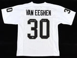 Mark van Eeghen Signed Oakland Raiders Jersey Inscribed "SB XI XV" (Beckett) R.B