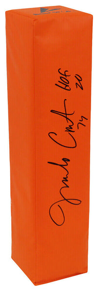 Jim Covert Signed BSN Orange Football Endzone Pylon w/HOF'20 - (SCHWARTZ COA)