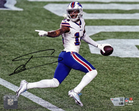 Stefon Diggs Signed Bills TD vs Patriots Action 8x10 Photo - (Fanatics COA)