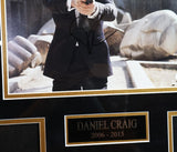 James Bond 007 Collage Autographed by S. Connery, R. Moore, P. Brosnan, D. Craig